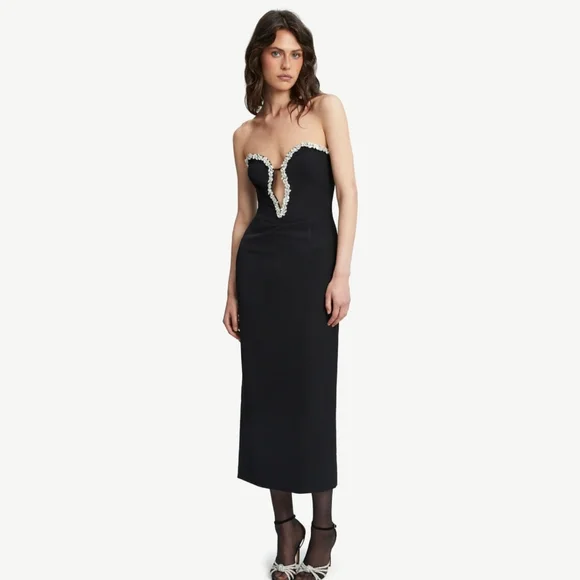 knee length dresses for ladies ELENI MIDI DRESS - BURGUNDY